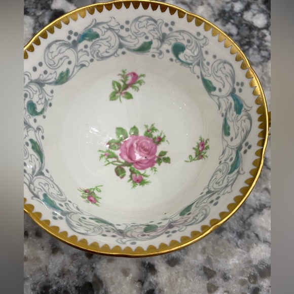 VERY RARE VINTAGE ADDERLEY BONE CHINA TEACUP AND SAUCER - Picture 5 of 12